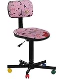 BAMBO- Chaise DE Bureau Enfant Ergonomique, Hauteur du SIÈGE 42 cm-56 cm. Hauteur Dossier RÉGLABLE/PIVOTANT A 360°/ roulettes Multicolores/Noir. Prix Discount. (Paris/Rose)