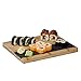 Produktbild Relaxdays Schneidebrett Bambus, Schieferplatte, Servierplatte, rustikal, massiv, HxBxT: 2 x 30,6 x 25 cm, Holz, natur