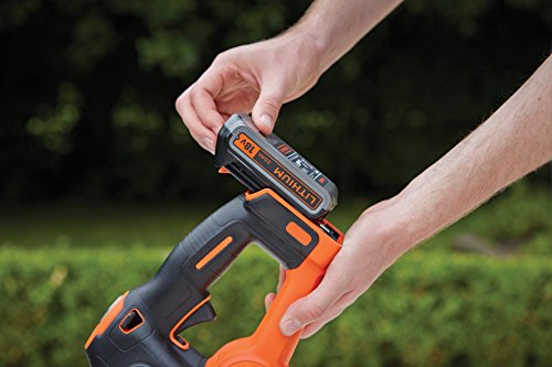 Black+Decker 18V 2.0Ah Akku-Heckenschere, Antiblockierfunktion, inkl. Akku und Schnellladegerät, 50cm Schwertlänge, 18mm Schnittstärke, GTC18502PC, schwarz orange - 6