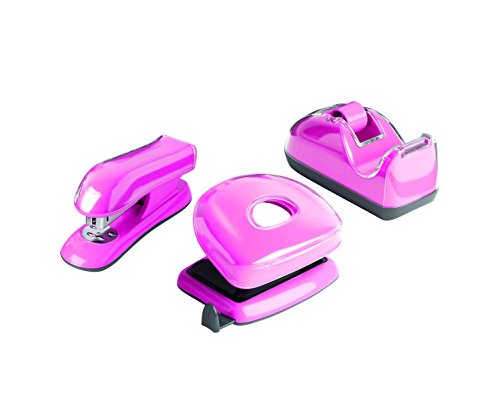 Rexel JOY 2104022 - Grapadora de media carga  capacidad para 20 hojas  14 x 6 5 x 4 cm  color rosa