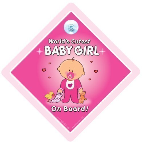 World's Cutest Baby Girl On Board, World's Cutest Baby Girl, Worlds Cutest Baby Girl, Car Sign, Baby On Board Sign, Baby on Board, Decal, Bumper Sticker, Baby Sign, Baby Car Sign, Novelty Car Sign