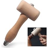 LHKJ - Beech wood mallet hammer, wood tool, for cutting hammer, leather craft