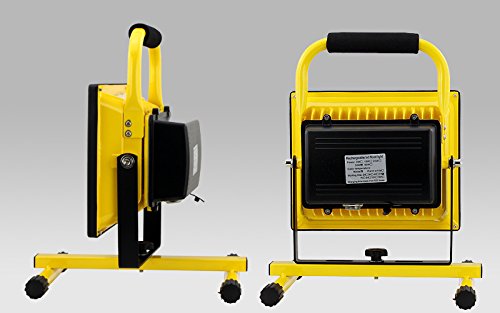 VINGO®LED Scheinwerfer 30w Baustrahler 2400 Lumen AKKU Fluter 4800MA Arbeitslampe Baulicht IP65 Handlampe - 6