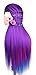 Price comparison product image 24 Cosmetology Mannequin Head 100% Synthetic Hair Rainbow Color, Practice Training Hair Styling Mannequin Head (Purple Series) by Perfehair