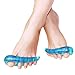 One Pair of Blue Toe Orthotics Silicone Toe Separator Spreader Correction Bunion Hallux Valgus Pain Relief