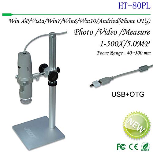 Preisvergleich Produktbild Mountxin USB-polarisierendes Fernfokusmikroskop mit verlängerndem Aluminiumlegierungsständer - Grau