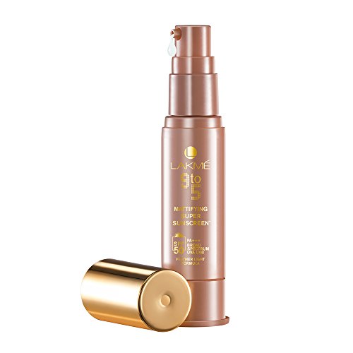 Lakme 9 to 5 Mattifying SPF 50 Super Sunscreen Lotion 30 ml RS.394 (25.00% Off) - Amazon