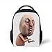 Produktbild Kids School Backpack Humor Decor,Scary Internet Meme with Why You No Expression Angry Trolling Chat Digital Design,Peach Plain Bookbag Travel Daypack