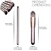 Qivange Makeup Brushes, Synthetic Kabuki Makeup Brush Set Foundation Blush Blending Eyeshadow Concealer Bronzer Powder Cosmetic Brush Kit(10pcs Coffee Gold)