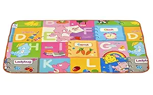 Heart Home Cartoon Printed Foldable Baby Play Mat, Waterproof Thick Foam Floor Baby Crawling Mat, Portable Baby Playmat for Infants, Toddler, Kids, Indoor Outdoor Use (Multi)