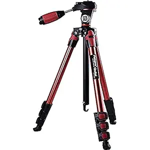 Fotopro S3 Sporty & Fashionable Red Color Tripod For DSLR Cameras 3-Way Head