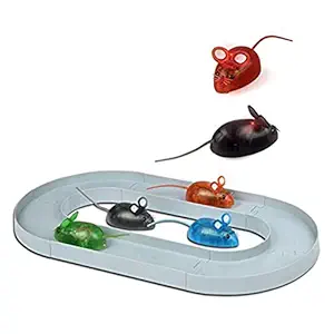 Pets Empire Robotic Mouse Electronic Pet Toy for Cat Dog Kids with Track