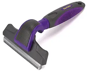 Pet Deshedding Tool By Hertzko -Gently Removes Shed Hair - For Small, Medium, Large, Dogs and Cats, with Short to Long Hair