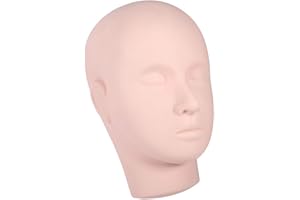 NAROOTE Cabeza de Maniquí, 1 pieza de maquillaje mejorado, pestañas, extensiones de pestañas, práctica, maniquí, modelo de cabeza de entrenamiento