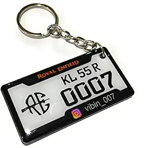 Vehicle Number Plate Design Key Chain Gel/Acrylic