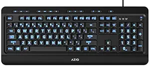 Azio Large Print Tri-Color Backlit Keyboard (KB505U)