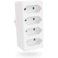 DeleyCON Mehrfachstecker 3-fach - Kompakte Steckdose Für Innenbereich Bis 1700W