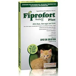 Dogitos Spot-On Ticks and Fleas Solution for Cats (Pack of 2, 0.5ml) | Spot On for Cats