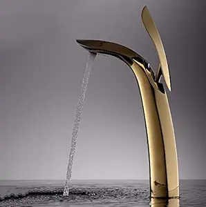 Aquieen Luxury Series Extended Body Hot & Cold Basin Mixer Basin Tap (Dolphin - Gold)