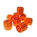 Produktbild Bausteine gebraucht 8 x Lego System Hart Plastik Rad orange klein 22mm D. x 24mm Räder Mars Mission 7693 7647 7644 6118