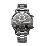 Herren Uhr Anastasia. Herrenuhren Herren BeiläUfig GeschäFt Runde Edelstahl Sport Analoge Quarzuhr Herren Armbanduhr Herrenuhr Angebot,Mann Beobachtet,Bralette Uhr Geschenk,Uhr Herren Schwarz