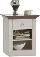 Steens Group 3170010269001F Chambre &agrave; Coucher Commode de Nuit Monaco 001/69 Blanc/Gris 57 x 46,5 x 62 cm