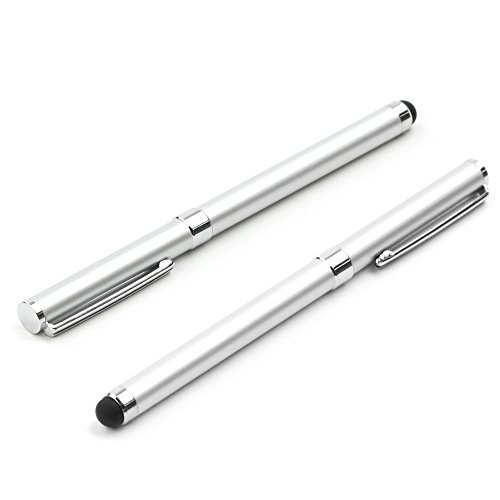 subtel 2 in 1 Touchpen Stylus + Kugelschreiber für Smartphone, eRader Tablet & Co. Eingabestift Touchscreen (z.B. iPhone 6 5 4, iPad, Samsung Galaxy, HTC, Nokia Lumia etc.) silber - 2