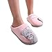 Produktbild Stillshine Hausschuhe 3D Katze Plüsch Pantoffel Warme Winter Indoor Rutschfeste Hause Kuschelige Slippers Für Damen/Kind (Pink/Grau, EU 25 [Innere länge 23.5 cm])