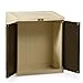 TOOMAX 102 x 90 x 54cm Rattan Line Extra Large Storage Unit with Lid/ 2 Doors - Milk White/Brown