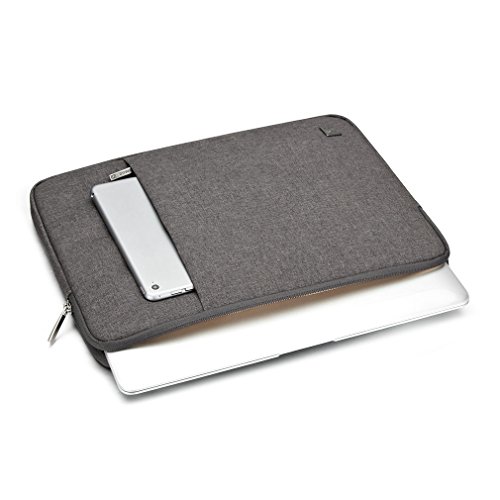 DOMISO 12.5″ Laptop Sleeve Vertikalen Stil Wasserabweisend Laptop Sleeve Case Bag Hülle Schutzhülle Notebook Tasche Schutzabdeckung für 13 Zoll MacBook Air, Ultrabook Netbook Tablet (dunkelgrau) - 5