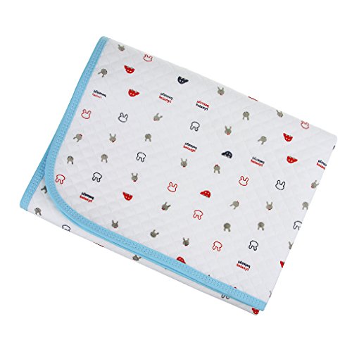 FakeFace Baumwolle Bettunterlage Inkontinenz Auflage Wasserdicht Saugfähig Maschine Waschbar für Baby Kleinkind Erwachsene 115 x 70 CM (Hund) - 2