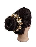 AASA South Indian Hair Gajra for Girls and Women Special Gift Item for wife and Friends Pack of 1 (Golden1)