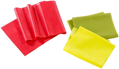 Speeron Fitnessband - 3er-Set Latexband (grün, rot, gelb)
