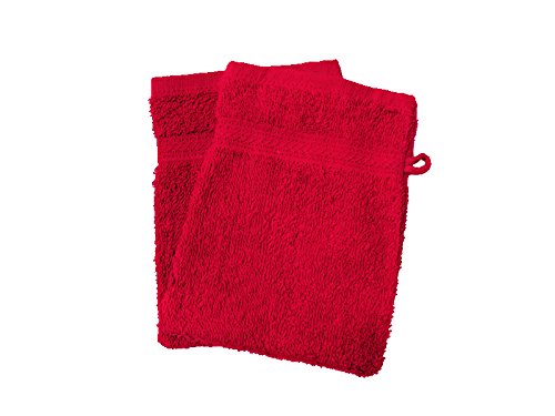 2 Waschlappen UNI rot 450 g/m2