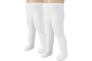 CALZITALY PACK 2 PARES Medias Tupidas para Bebe, Pantis para Recien Nacidos, Blanco, Azul, Rosa, 3-24 Meses, 40 DEN, Made in Italy