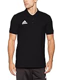 Slim Fit Schnitt adidas Herren Tiro 17 Cotton Poloshirt, Black/Dark Grey/White, M