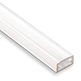 Länge: 2 m / Höhe: 7 mm / Breite: 14 mm ( für LED Stripes bis 10 mm breite )