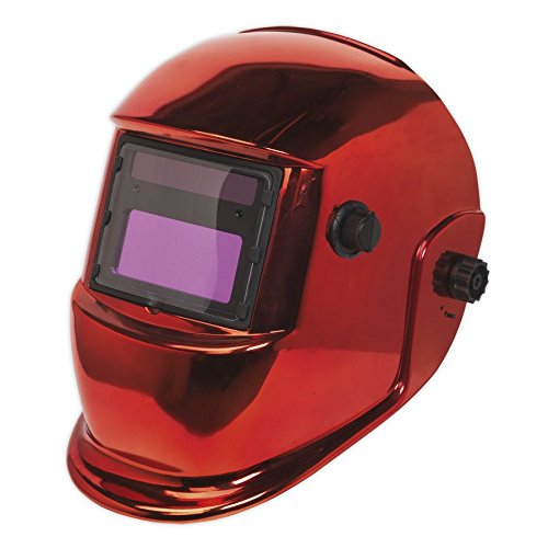Preisvergleich Produktbild SEALEY pwh598r Schweißhelm Automatische Abdunkelung Schatten 9–13 – Rot
