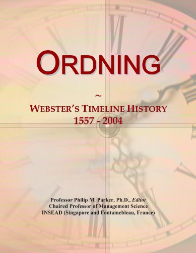 Ordning: Webster's Timeline History, 1557 - 2004