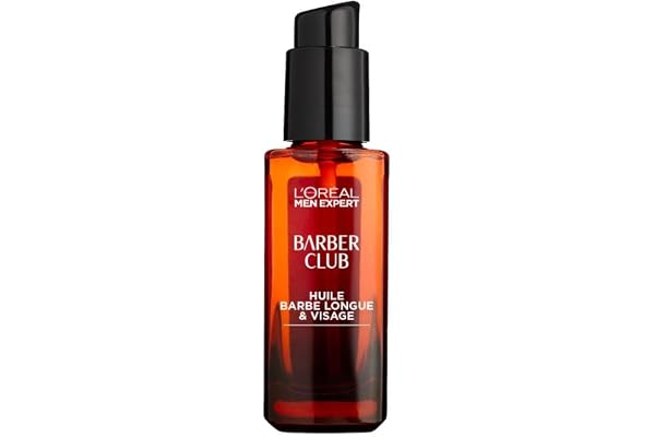 L'Oréal Men Expert BarberClub- Huile Barbe Longue et Visage Homme - Nourrissant & Apaisant - Usage Quotidien - À l'Huile Essentielle de Bois de Cèdre - Tous Types de Peaux - 30 ml