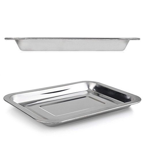 Edelstahl BBQ Barbecue Grillschale Grillplatte Menüschalen Obstschale Tropfschale Küchengerät (1 Stck) - 5