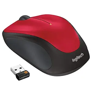 (Renewed) Logitech M235 Wireless Mouse (Red)