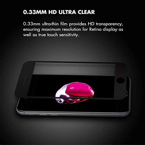 iPhone 7 folie Panzerglas aiMaKE 2 Stück iPhone 7 schutzfolie panzerglas iphone 7 4.7 Zoll | 99% HD Ultra-klar glasfolie(0,33mm Schwarz) - 3