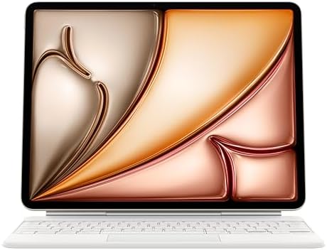 Apple Magic Keyboard per iPad Air 13'' (M3) e iPad Air 13'' (M2), comodissima per scrivere e con trackpad integrato, Norvegese - Bianco