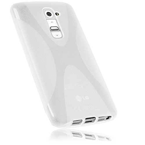 Preisvergleich Produktbild mumbi X-TPU Schutzhülle LG G2 Hülle transparent weiss