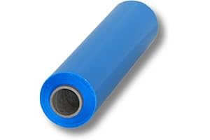 BUDMAT Stretchfolie Strechfolienrolle - Wickelfolie - Handstretchfolie 2,7 kg 23 My 50 cm Verpackungsmaterial - Verpackungsfolie auf Rolle - Folie Für Möbel - Folien Für Umzug - Umzugsfolie (Blau)