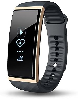 Cubot S1 Bluetooth 4.0 Heart Rate/Sleep Monitor Smart Bracelet Call reminder/Message push Activity Tracking for Android and IOS (Gold)