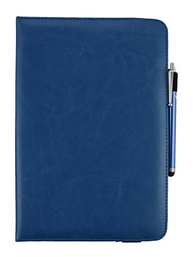 Emartbuy Medion LifeTab P9701 9.7 Zoll Tablet PC Universal ( 9 – 10 Zoll ) Dark Blau PU Leder 360 Grad Rotierende Stand Folio Geldbörse Tasche Hülle + Blau Eingabestift - 2