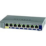 NETGEAR GS108Tv2 8-Port Gigabit Smart Managed Pro Switch, ProSAFE Lifetime Protection