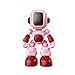 Produktbild FBGood Kinder Mini Smart Roboter Spielzeug,Multifunktion Elektronisches Musik Legierung Roboter mit Kopf Induktion, Gelenkrotation,Touch Funktions Snooker Geschenke für Jungen Mädchen (Rot)